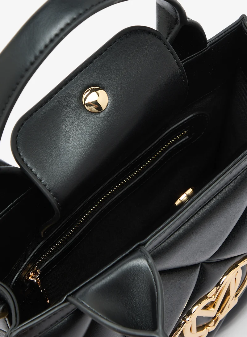 Love Moschino  Embossed Q PU Satchel for Women | Best Price UAE